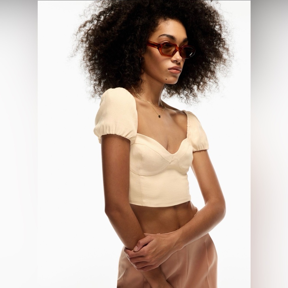 Wilfred Novella Cap Sleeve Crop Top 🤍✨ | NWT | Size XS